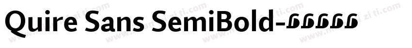 Quire Sans SemiBold字体转换